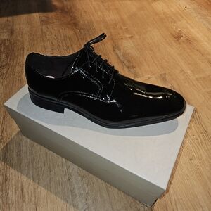 Black Brown 1826 Men's Shiny Black Oxfords